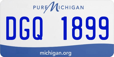 MI license plate DGQ1899