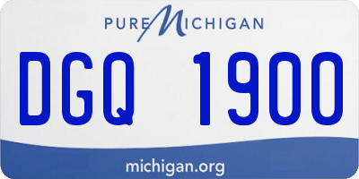 MI license plate DGQ1900