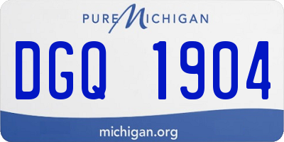 MI license plate DGQ1904