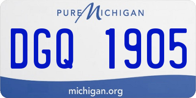 MI license plate DGQ1905