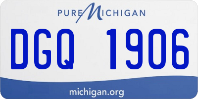 MI license plate DGQ1906