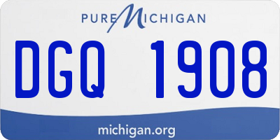 MI license plate DGQ1908