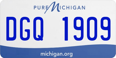 MI license plate DGQ1909