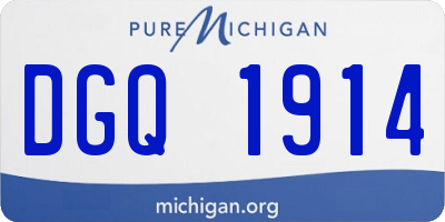 MI license plate DGQ1914