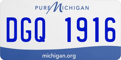 MI license plate DGQ1916