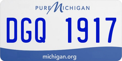 MI license plate DGQ1917