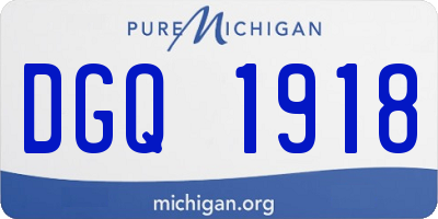MI license plate DGQ1918