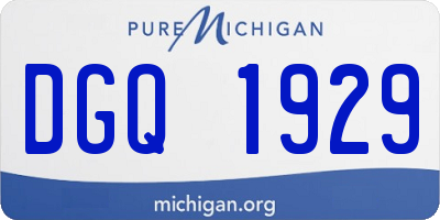 MI license plate DGQ1929