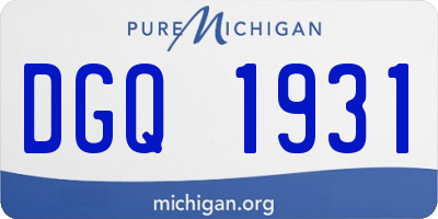 MI license plate DGQ1931