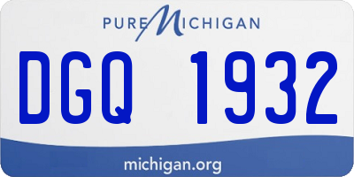 MI license plate DGQ1932