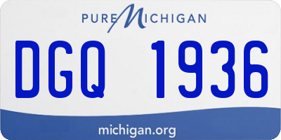 MI license plate DGQ1936