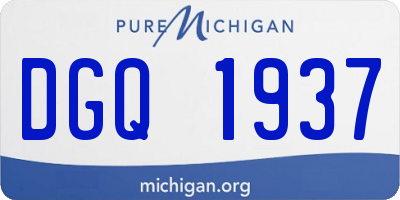 MI license plate DGQ1937