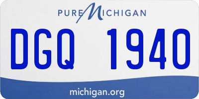 MI license plate DGQ1940