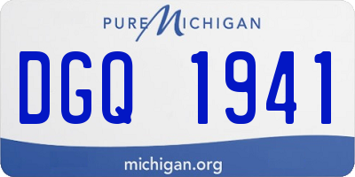MI license plate DGQ1941