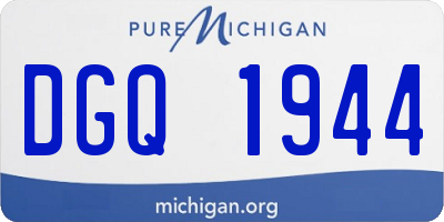 MI license plate DGQ1944