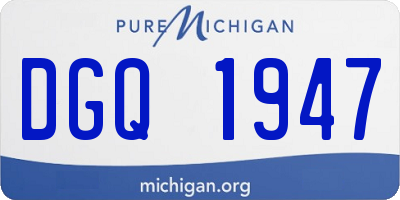 MI license plate DGQ1947