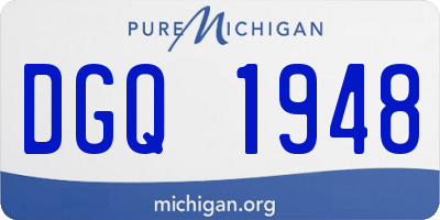 MI license plate DGQ1948