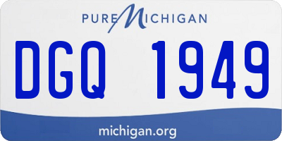 MI license plate DGQ1949