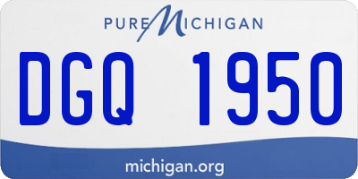 MI license plate DGQ1950