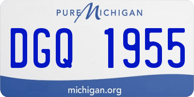 MI license plate DGQ1955