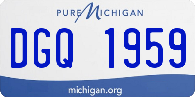 MI license plate DGQ1959