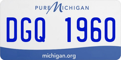 MI license plate DGQ1960