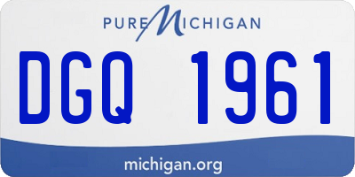 MI license plate DGQ1961