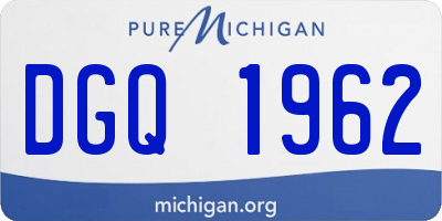MI license plate DGQ1962