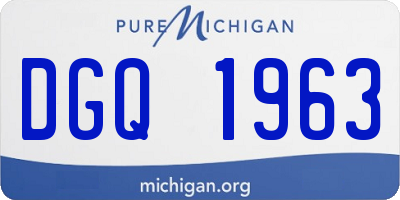 MI license plate DGQ1963