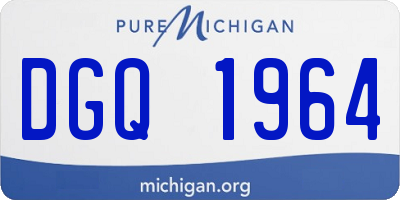 MI license plate DGQ1964