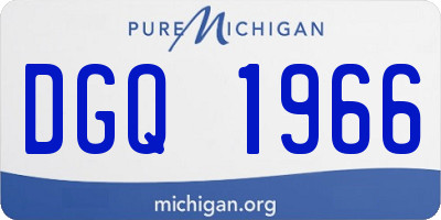 MI license plate DGQ1966