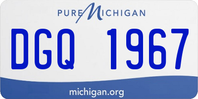 MI license plate DGQ1967