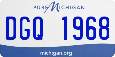 MI license plate DGQ1968