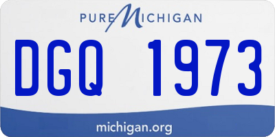 MI license plate DGQ1973