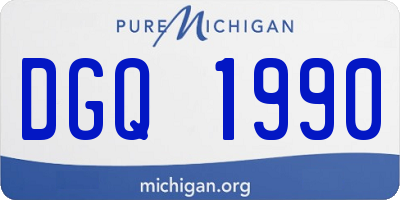 MI license plate DGQ1990