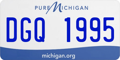 MI license plate DGQ1995