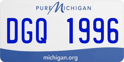 MI license plate DGQ1996