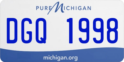 MI license plate DGQ1998