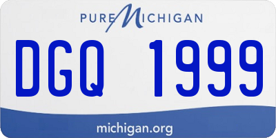 MI license plate DGQ1999