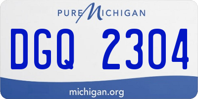 MI license plate DGQ2304