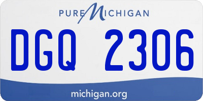 MI license plate DGQ2306