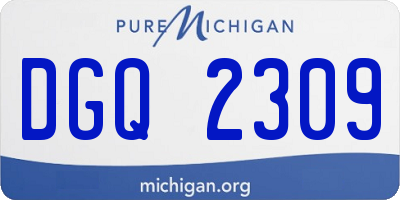 MI license plate DGQ2309