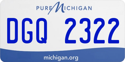 MI license plate DGQ2322
