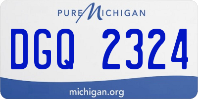 MI license plate DGQ2324