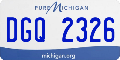 MI license plate DGQ2326