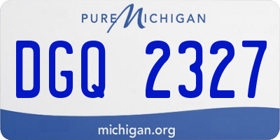 MI license plate DGQ2327