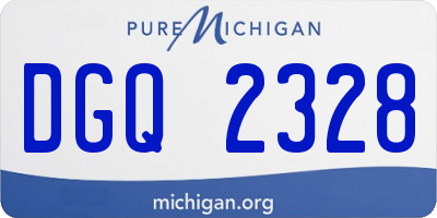 MI license plate DGQ2328
