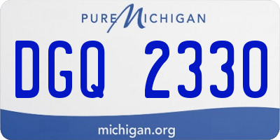 MI license plate DGQ2330