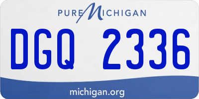 MI license plate DGQ2336