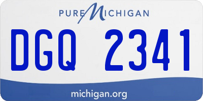 MI license plate DGQ2341